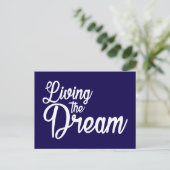 Das Leben des Traums Inspiration Motivierend Postkarte (Stehend Vorderseite)