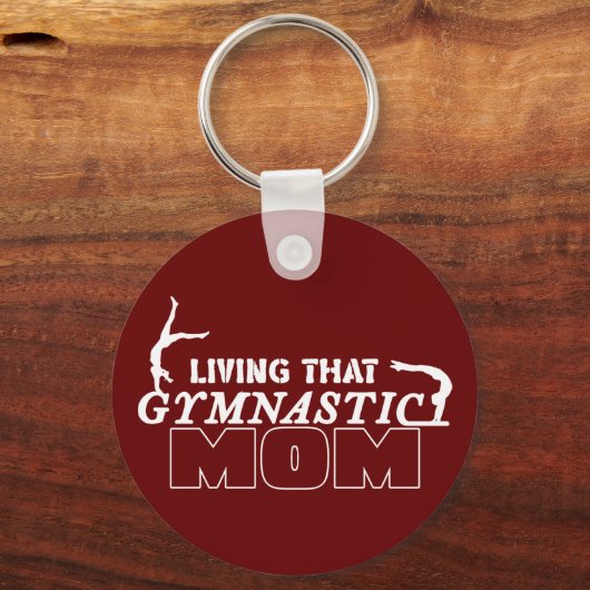 Das Leben dieser Gymnastik Mama, Gymnastik Lover Schlüsselanhänger (Rückseite)
