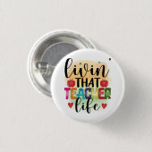 Das Leben dieses Lehrers - Geschenk für Lehrer Button (Vorne & Hinten)