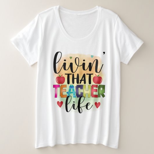 Das Leben dieses Lehrers - Geschenk für Lehrer Große Größe T-Shirt (Design vorne)