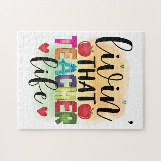 Das Leben dieses Lehrers - Geschenk für Lehrer Puzzle (Horizontal)