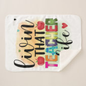 Das Leben dieses Lehrers - Geschenk für Lehrer Sherpadecke (Vorderseite (Horizontal))