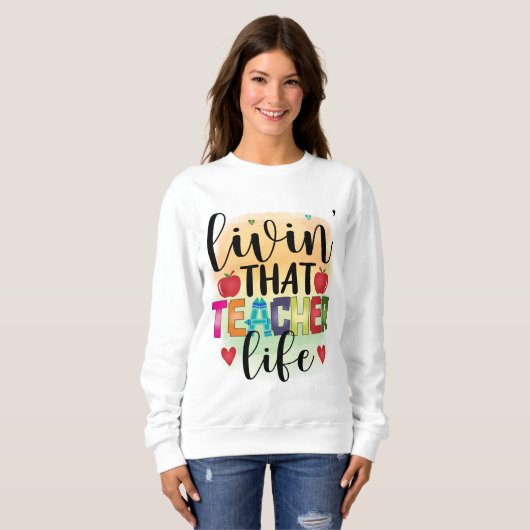 Das Leben dieses Lehrers - Geschenk für Lehrer Sweatshirt (Vorne ganz)