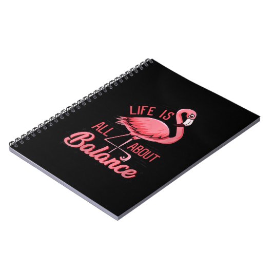 Das Leben dreht sich alles um Balance Funny Flamin Notizblock (Linke Seite)