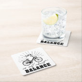 Das Leben dreht sich alles um Balance Rechteckiger Pappuntersetzer (Vor Ort)