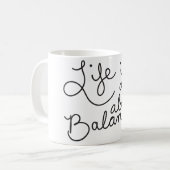 Das Leben dreht sich alles um das Zitat-Kaffeecup  Kaffeetasse (Vorderseite Links)