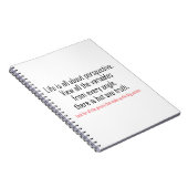 Das Leben dreht sich alles um die Perspektive Notizblock (Rechte Seite)