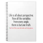 Das Leben dreht sich alles um die Perspektive Notizblock (Vorderseite)