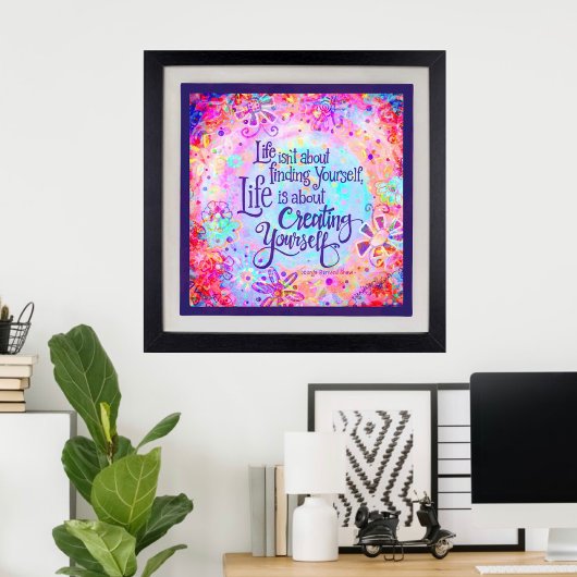 Das Leben dreht sich darum, sich selbst zu schaffe Fotodruck
