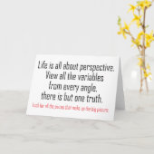 Das Leben dreht sich um die Perspektive Karte (Gelbe Blume)