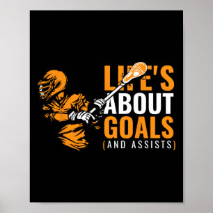 Das Leben dreht sich um die Ziele Apparel Lax Gear Poster
