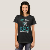Das Leben dreht sich um Goals Hockey Player Eishoc T-Shirt (Vorne ganz)