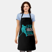 Das Leben dreht sich um Ziele und Assists Hockey P Schürze (Getragen)