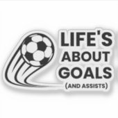 Das Leben dreht sich um Ziele und unterstützt den Aufkleber (Vorderseite)