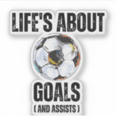 Das Leben dreht sich um Ziele und unterstützt den Aufkleber (Vorderseite)