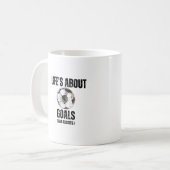 Das Leben dreht sich um Ziele und unterstützt den  Kaffeetasse (Vorderseite Links)