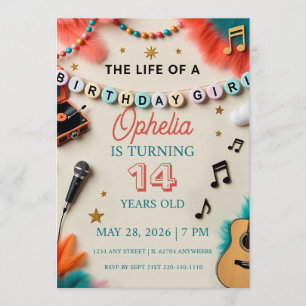 Das Leben einer Geburtstags-Showgirl-Geburtstagsfe Einladung