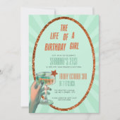 Das Leben einer Geburtstagsmädcheneinladung Einladung (Vorderseite)