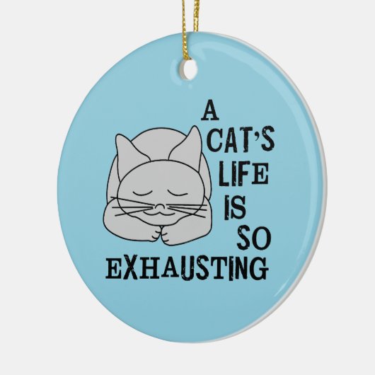 Das Leben einer Katze Keramik Ornament (Links)