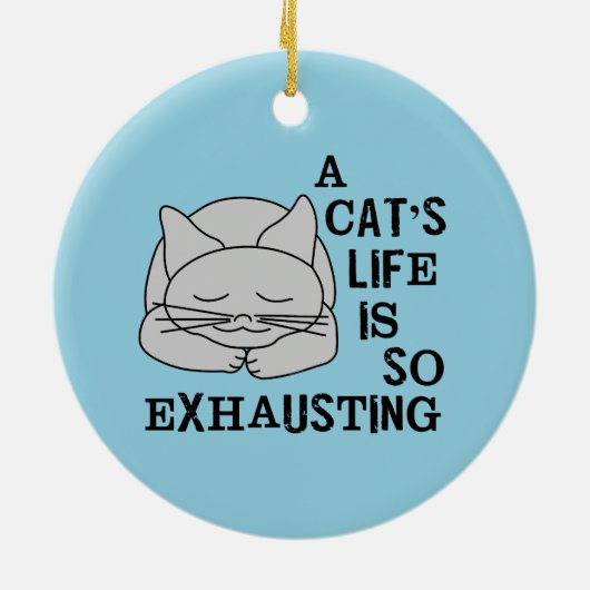 Das Leben einer Katze Keramik Ornament (Hinten)