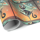 Das Leben einer Showgirl-Katze Geschenkpapier (Rolleneckpunkt)