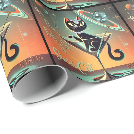 Das Leben einer Showgirl-Katze Geschenkpapier (Rolleneckpunkt)