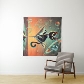 Das Leben einer Showgirl-Katze Wandteppich (Beispiel (Horizontal))