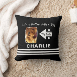 Das Leben eines besseren Hundes soll Fotoname Schw Kissen