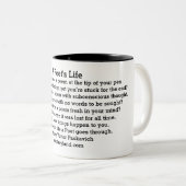 Das Leben eines Dichters Zweifarbige Tasse (VorderseiteRechts)