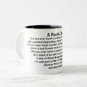Das Leben eines Dichters Zweifarbige Tasse (Vorderseite Links)