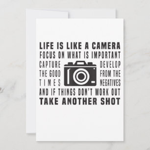 Das Leben eines Fotografen ist wie eine Fotografie Ankündigung