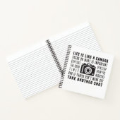 Das Leben eines Fotografen ist wie eine Fotografie Notizblock (Innenseite)