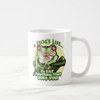 Das Leben eines Frosches - alles essen, das Sie Kaffeetasse