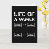 Das Leben eines Gamer Funny Video Gaming Karte (Gelbe Blume)