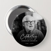 Das Leben eines geliebten Gedenkmals feiern Button (Vorne & Hinten)