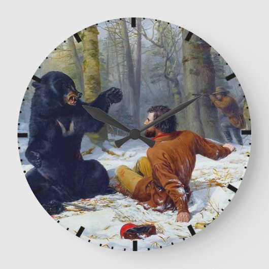 Das Leben eines Jägers Ein Kampf Fix Arthur Tait 1 Große Wanduhr (Vorderseite)