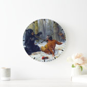 Das Leben eines Jägers Ein Kampf Fix Arthur Tait 1 Große Wanduhr (Zuhause)