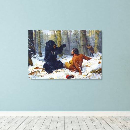 Das Leben eines Jägers Ein Kampf Fix Arthur Tait 1 Leinwanddruck (Insitu (Holzboden))