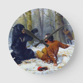 Das Leben eines Jägers Ein Kampf Fix Arthur Tait 1 Runde Wanduhr