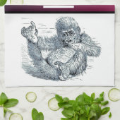 Das Leben eines jungen Ape Gorilla Geschirrtuch (Gefaltet)