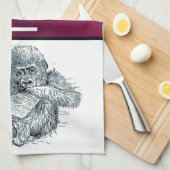 Das Leben eines jungen Ape Gorilla Geschirrtuch (Viertel Falte)