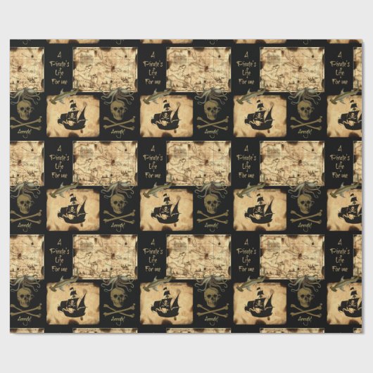 Das Leben eines Piraten für mich karibische Geschenkpapier (Flach)