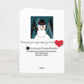 Das Leben eines Schneemanns Karte (Rückseite)