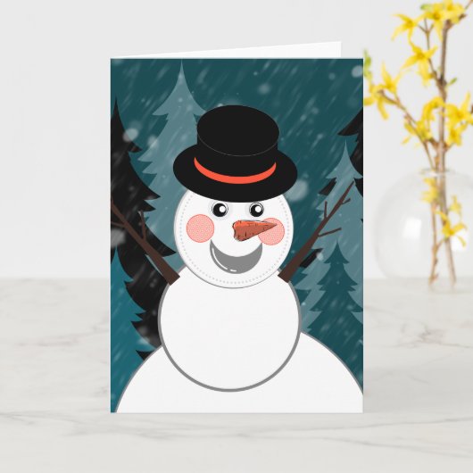 Das Leben eines Schneemanns Karte (Gelbe Blume)