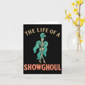 Das Leben eines Showhoul Retro Halloween Show Skel Karte (Gelbe Blume)