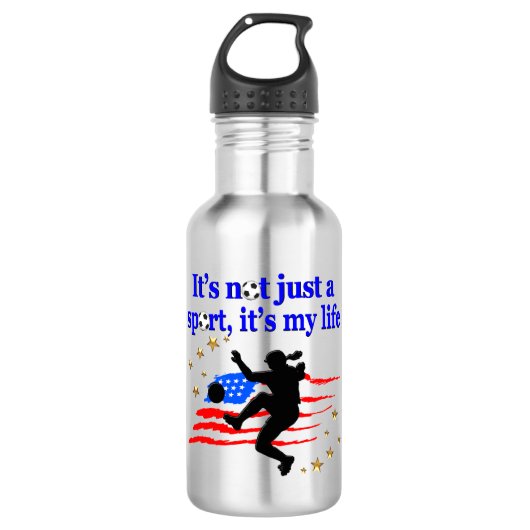 DAS LEBEN EINES US SOCCER PLAYER DESIGN EDELSTAHLFLASCHE (Vorderseite)
