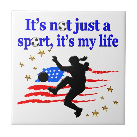 DAS LEBEN EINES US SOCCER PLAYER DESIGN FLIESE (Vorderseite)