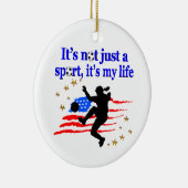 DAS LEBEN EINES US SOCCER PLAYER DESIGN KERAMIKORNAMENT (Rechts)