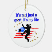 DAS LEBEN EINES US SOCCER PLAYER DESIGN KERAMIKORNAMENT (Links)
