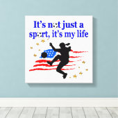 DAS LEBEN EINES US SOCCER PLAYER DESIGN LEINWANDDRUCK (Insitu (Holzboden))